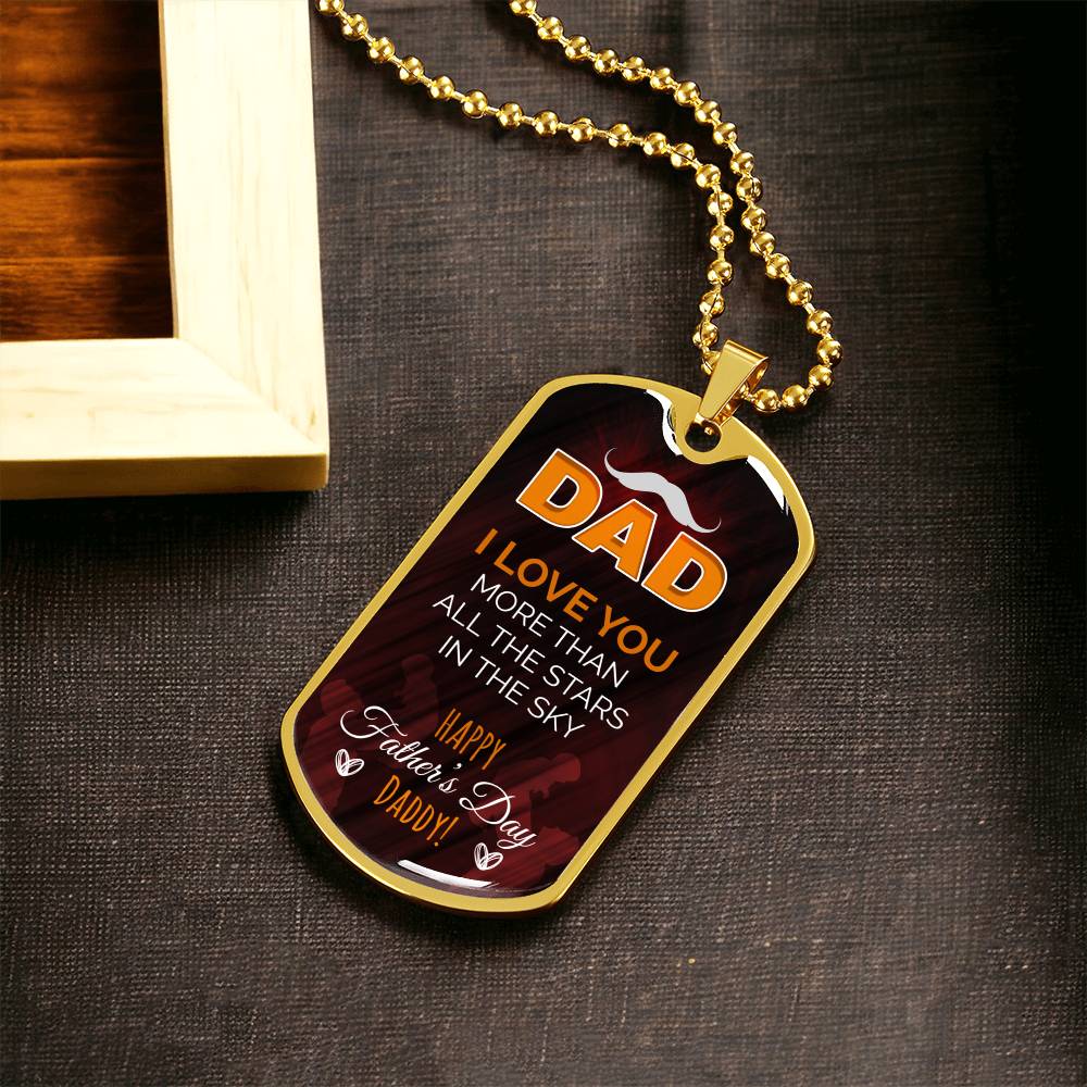 Father's Day Surprise Gift For Dad, Father's Day Gift For The Father On Behalf Of The Child, Father's Day Special Gift For Dad - Army Tag Necklace, Dog Tag Necklace