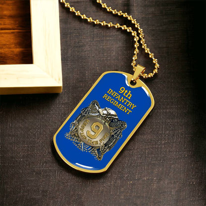 Awesome Dog Tag For 9Th Infantry Regiment - Army Tag Necklace, Dog Tag Necklace