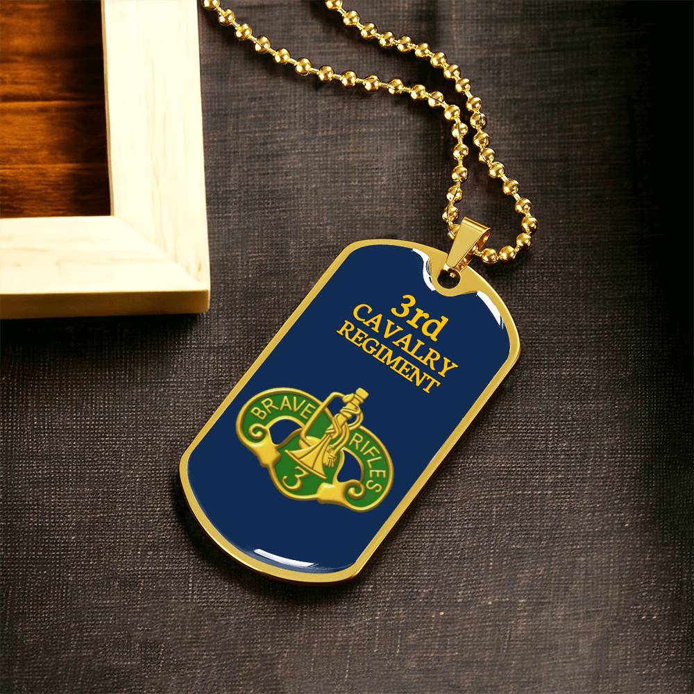 Awesome Dog Tag For 3Rd Armored Cavalry - Army Tag Necklace, Dog Tag Necklace