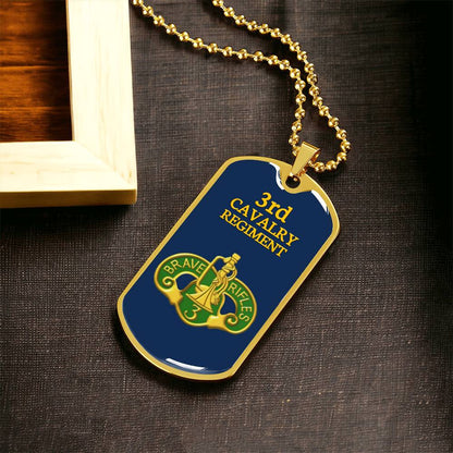 Awesome Dog Tag For 3Rd Armored Cavalry - Army Tag Necklace, Dog Tag Necklace