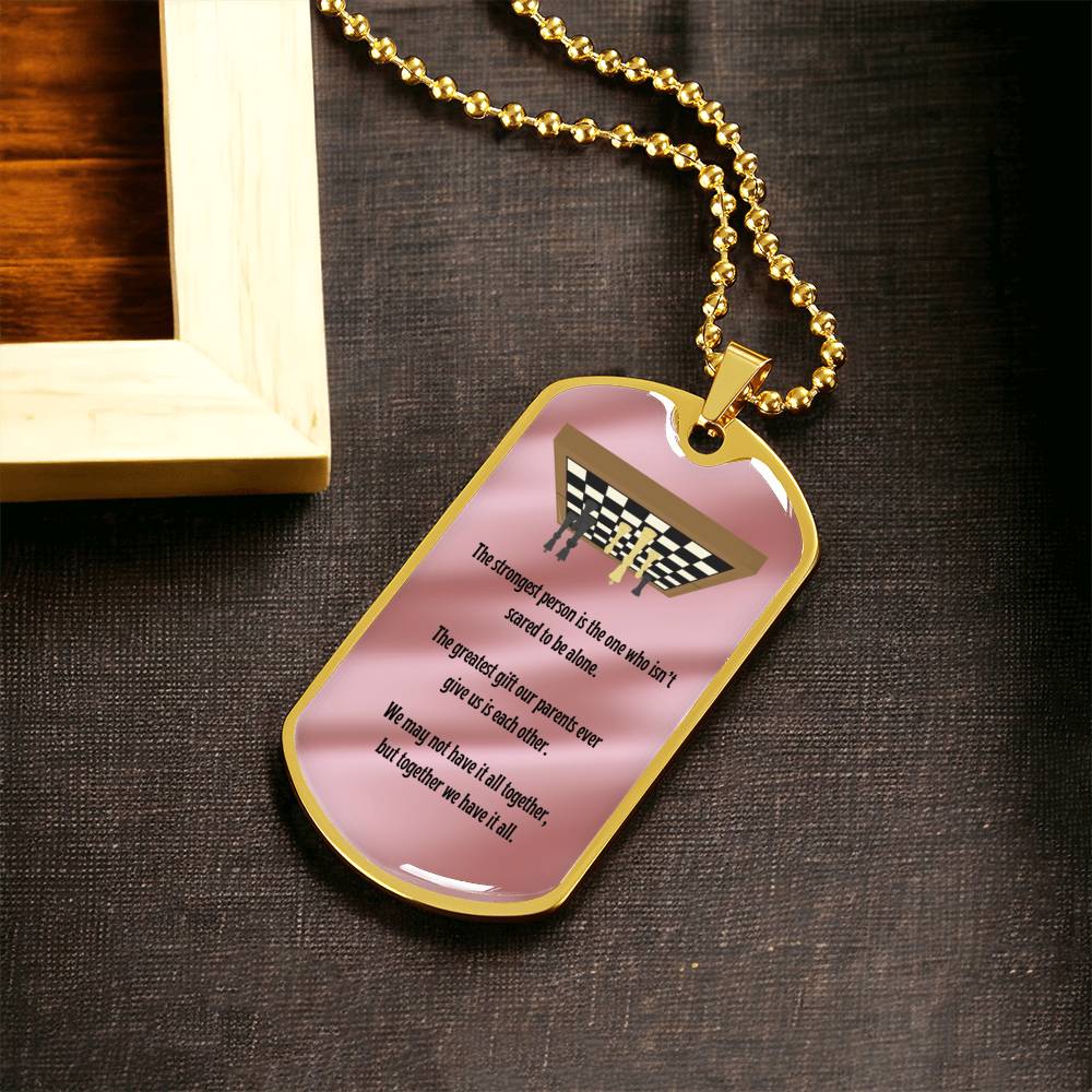 Chess Theme Dog Tag Necklace For Daughter - Army Tag Necklace, Dog Tag Necklace