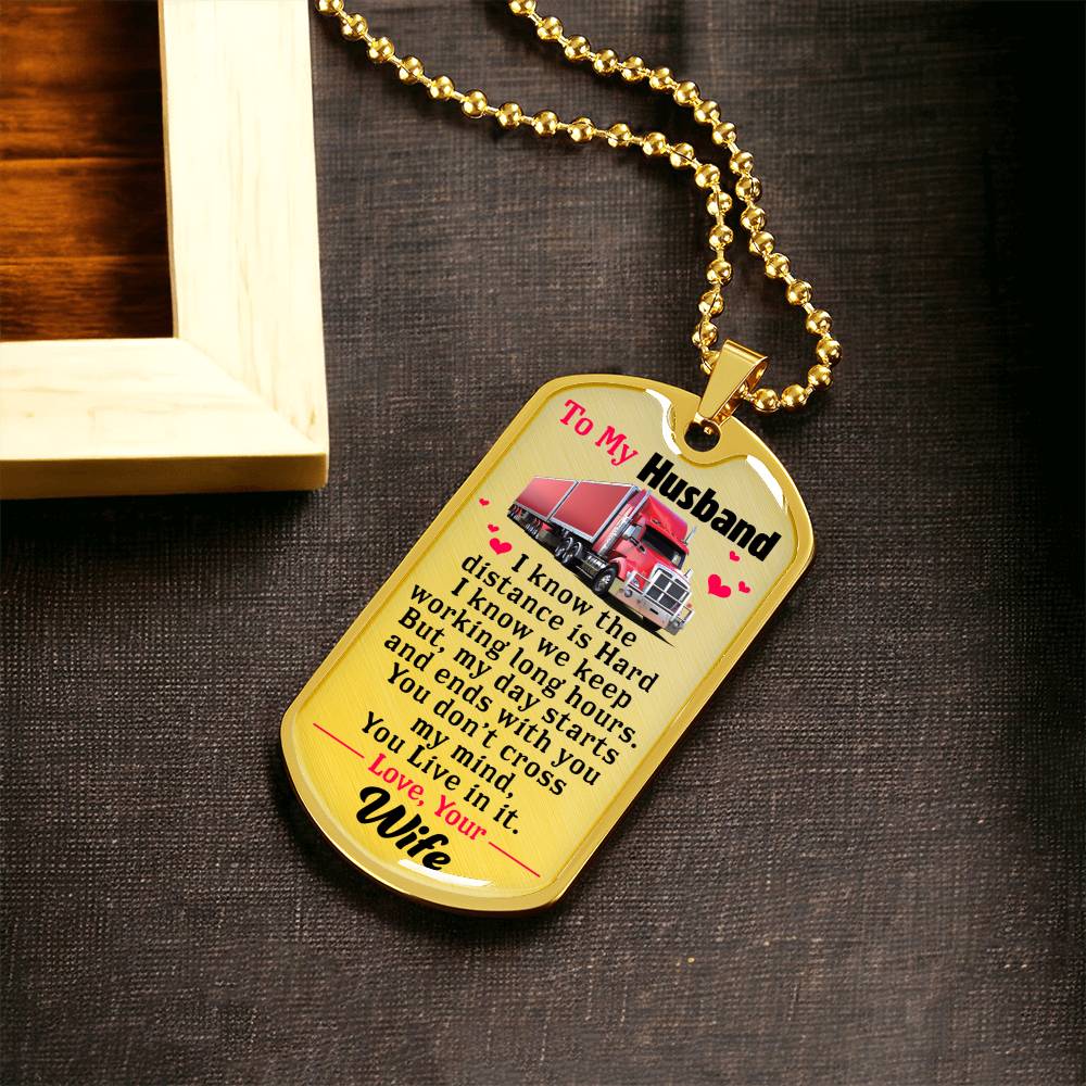 Gift For Hubby - Premium Dog Tag - Army Tag Necklace, Dog Tag Necklace