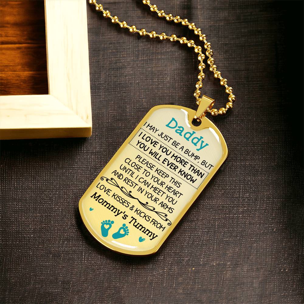 Daddy-To-Be Gift - I Love You More Than You Ever Know - Dog Tag - Army Tag Necklace, Dog Tag Necklace