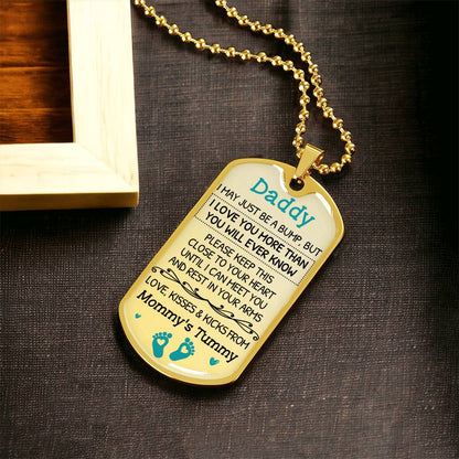 Daddy-To-Be Gift - I Love You More Than You Ever Know - Dog Tag - Army Tag Necklace, Dog Tag Necklace