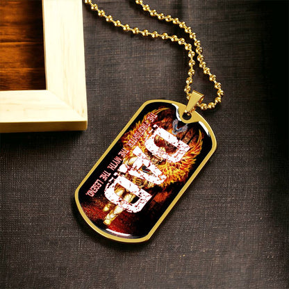 Dad The Firefighter The Myth The Legend - Army Tag Necklace, Dog Tag Necklace