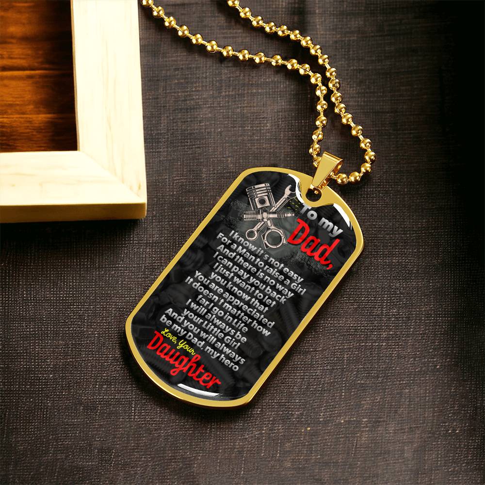 Gift For Mechanic - Premium Dog Tag - Army Tag Necklace, Dog Tag Necklace