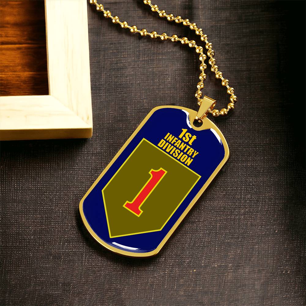 Awesome Dog Tag For 1St Infantry Division - Army Tag Necklace, Dog Tag Necklace