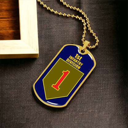 Awesome Dog Tag For 1St Infantry Division - Army Tag Necklace, Dog Tag Necklace