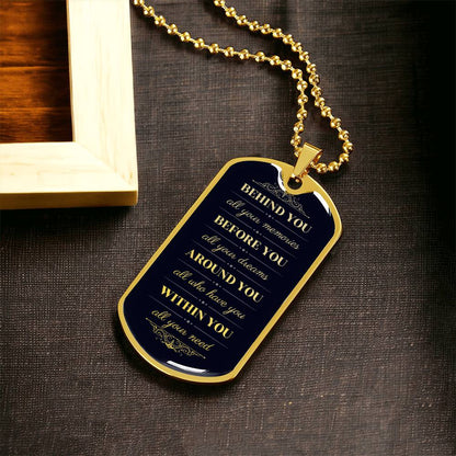 Best Graduation Gift For Son - Army Tag Necklace, Dog Tag Necklace