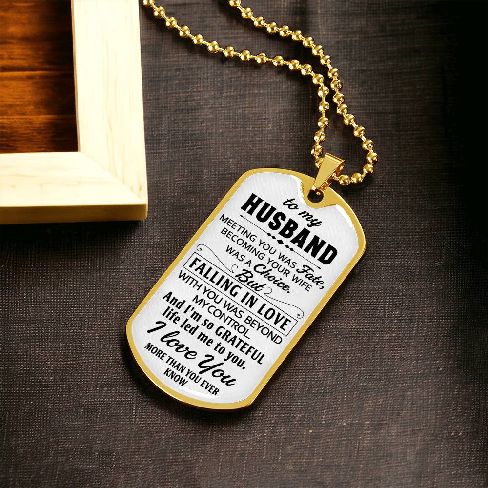 Gift For Husband - So Grateful - Dog Tag - Army Tag Necklace, Dog Tag Necklace