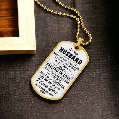 Gift For Husband - So Grateful - Dog Tag - Army Tag Necklace, Dog Tag Necklace