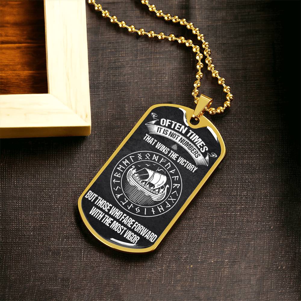 Viking Warrior Premium Dogtag - Army Tag Necklace, Dog Tag Necklace