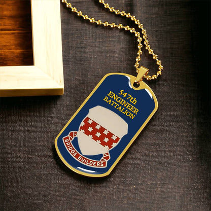 Awesome Dog Tag For 547Th Engineer Battalion - Army Tag Necklace, Dog Tag Necklace