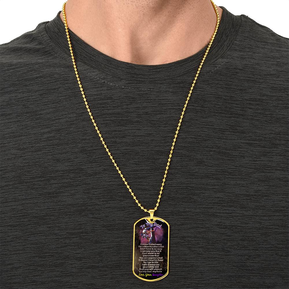 Gift For Electrician Dad - Electrician Dad Gift - Necklace For Electrician Dad - Fathers Day - Dad Dog Tag Necklace - Army Tag Necklace, Dog Tag Necklace