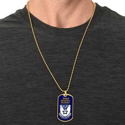 Awesome Dog Tag For 503Rd Infantry Regiment - Army Tag Necklace, Dog Tag Necklace