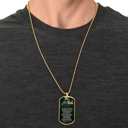 Farmer's Dad - Premium Dog Tag From Son - Army Tag Necklace, Dog Tag Necklace