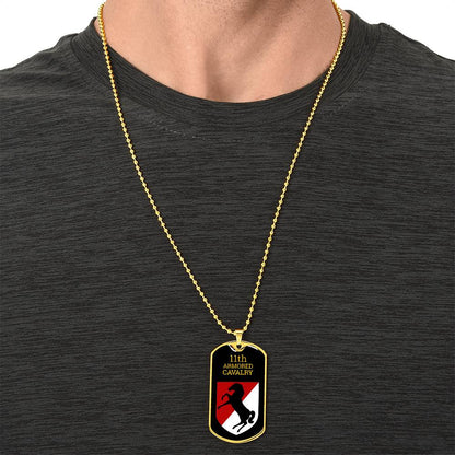 Awesome Dog Tag For 11Th Armored Cavalry - Army Tag Necklace, Dog Tag Necklace