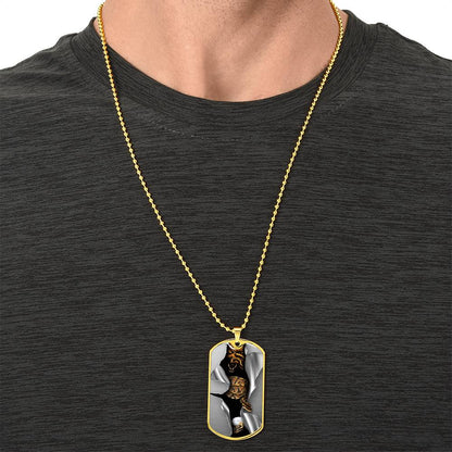 Ball Python - Army Tag Necklace, Dog Tag Necklace