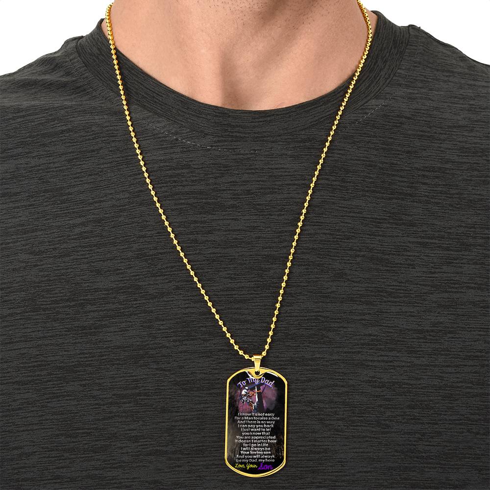Gift For Electrician Dad - Electrician Dad Gift - Necklace For Electrician Dad - Fathers Day - Dad Dog Tag Necklace - Army Tag Necklace, Dog Tag Necklace