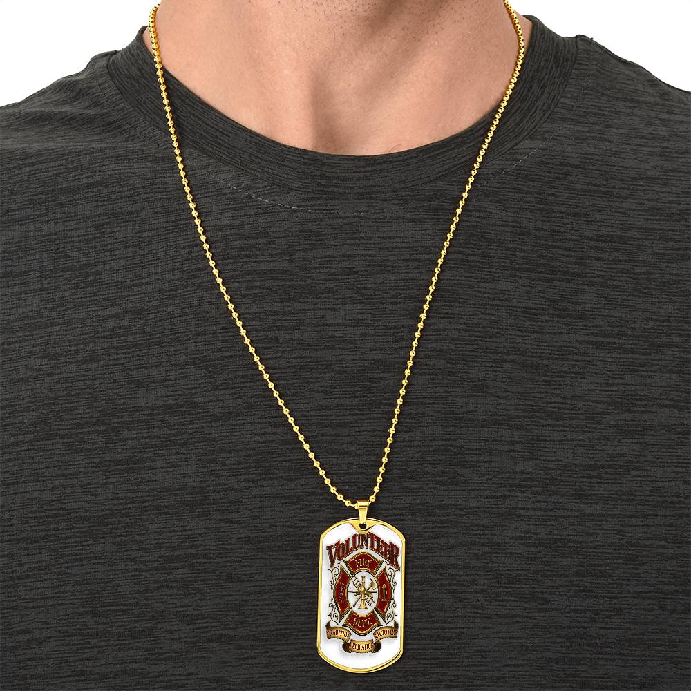 Best Gift For Firefighter - Army Tag Necklace, Dog Tag Necklace