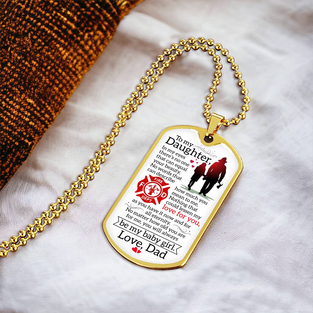 Firefighter Gift, Best Dog Tag Necklace Pendant For Fireman Dad Son Mom Female Male Birthday Christmas Father's Day - Army Tag Necklace, Dog Tag Necklace