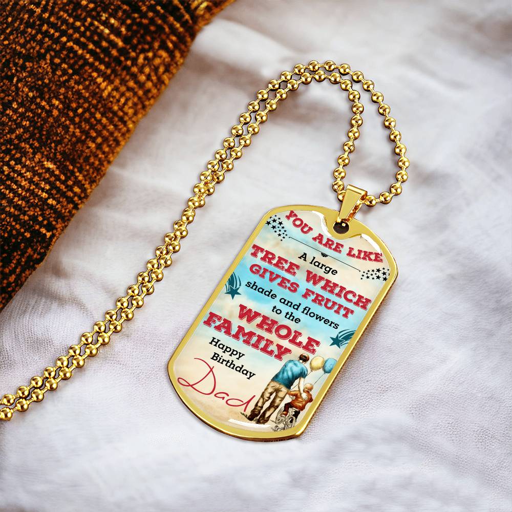 Birthday Dog Tag Necklace For Dad - Army Tag Necklace, Dog Tag Necklace