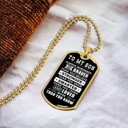 Dog-Tag For Son - Army Tag Necklace, Dog Tag Necklace