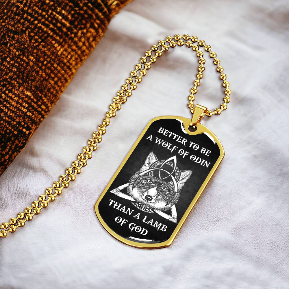 Wolf Of Odin Dogtag - Army Tag Necklace, Dog Tag Necklace
