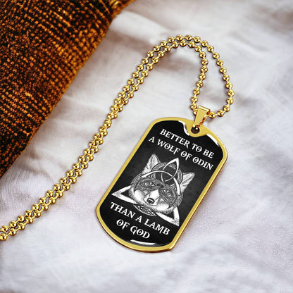Wolf Of Odin Dogtag - Army Tag Necklace, Dog Tag Necklace