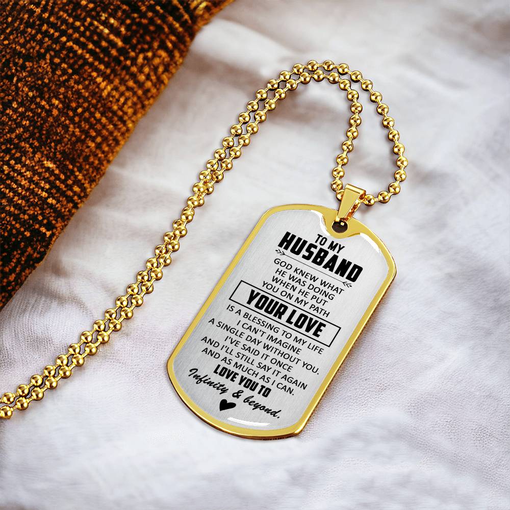 Gift For Husband - Blessing - Dog Tag - Army Tag Necklace, Dog Tag Necklace