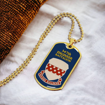 Awesome Dog Tag For 547Th Engineer Battalion - Army Tag Necklace, Dog Tag Necklace