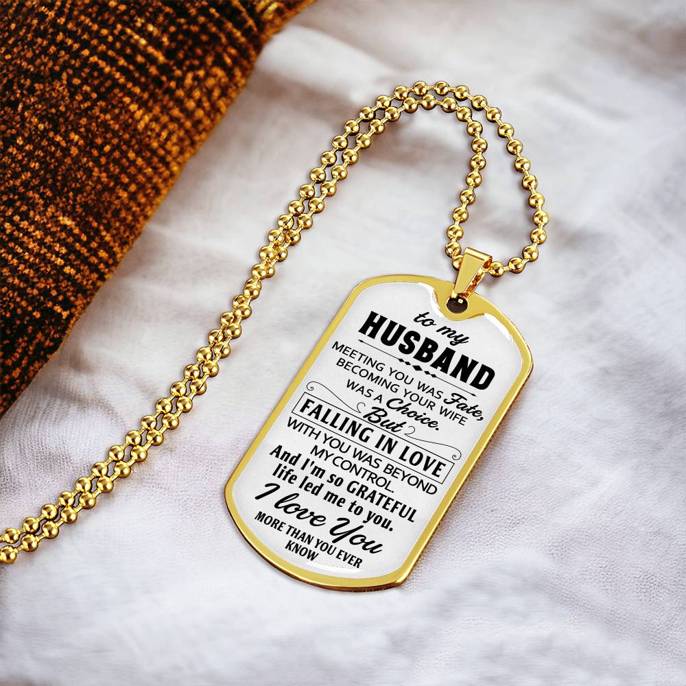 Gift For Husband - So Grateful - Dog Tag - Army Tag Necklace, Dog Tag Necklace