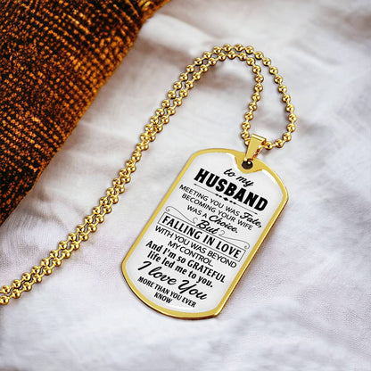 Gift For Husband - So Grateful - Dog Tag - Army Tag Necklace, Dog Tag Necklace