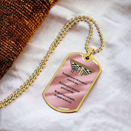 Chess Theme Dog Tag Necklace For Daughter - Army Tag Necklace, Dog Tag Necklace