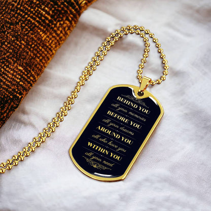 Best Graduation Gift For Son - Army Tag Necklace, Dog Tag Necklace