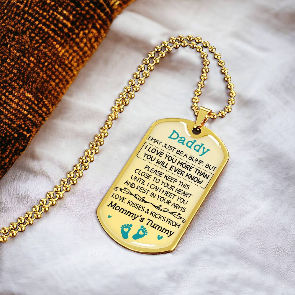 Daddy-To-Be Gift - I Love You More Than You Ever Know - Dog Tag - Army Tag Necklace, Dog Tag Necklace