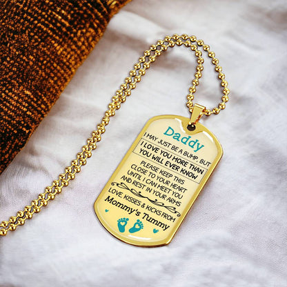 Daddy-To-Be Gift - I Love You More Than You Ever Know - Dog Tag - Army Tag Necklace, Dog Tag Necklace
