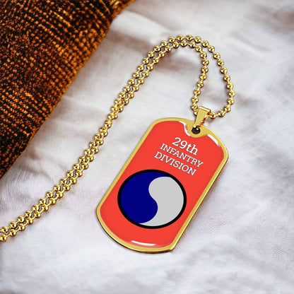 Awesome Dog Tag For 29Th Infantry Division - Army Tag Necklace, Dog Tag Necklace