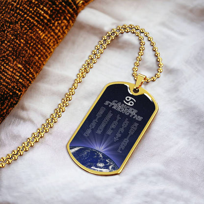 Cancer Personalized Dog Tag Necklace - Army Tag Necklace, Dog Tag Necklace