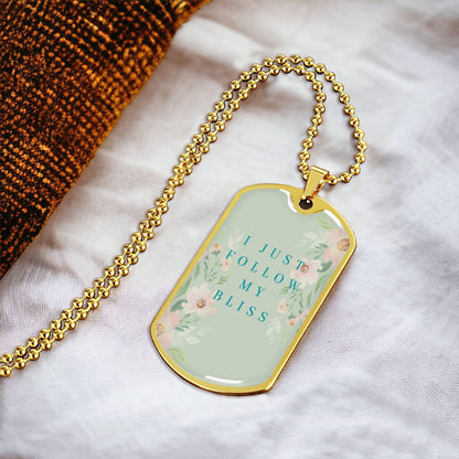 Bliss Necklace - Army Tag Necklace, Dog Tag Necklace