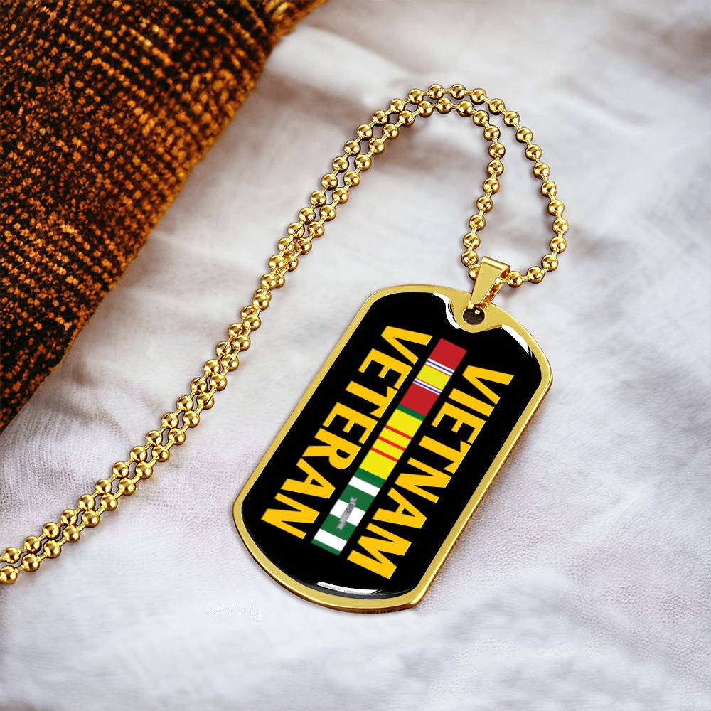 Vietnam Veteran Dog Tag - Army Tag Necklace, Dog Tag Necklace