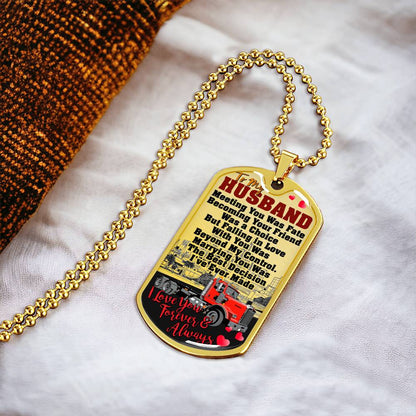 Dog Tag Necklace Gift - Driver Profession - Driver Husband Gift - Gift From Wife - Driver's Wife - Driver Jobs - Army Tag Necklace, Dog Tag Necklace