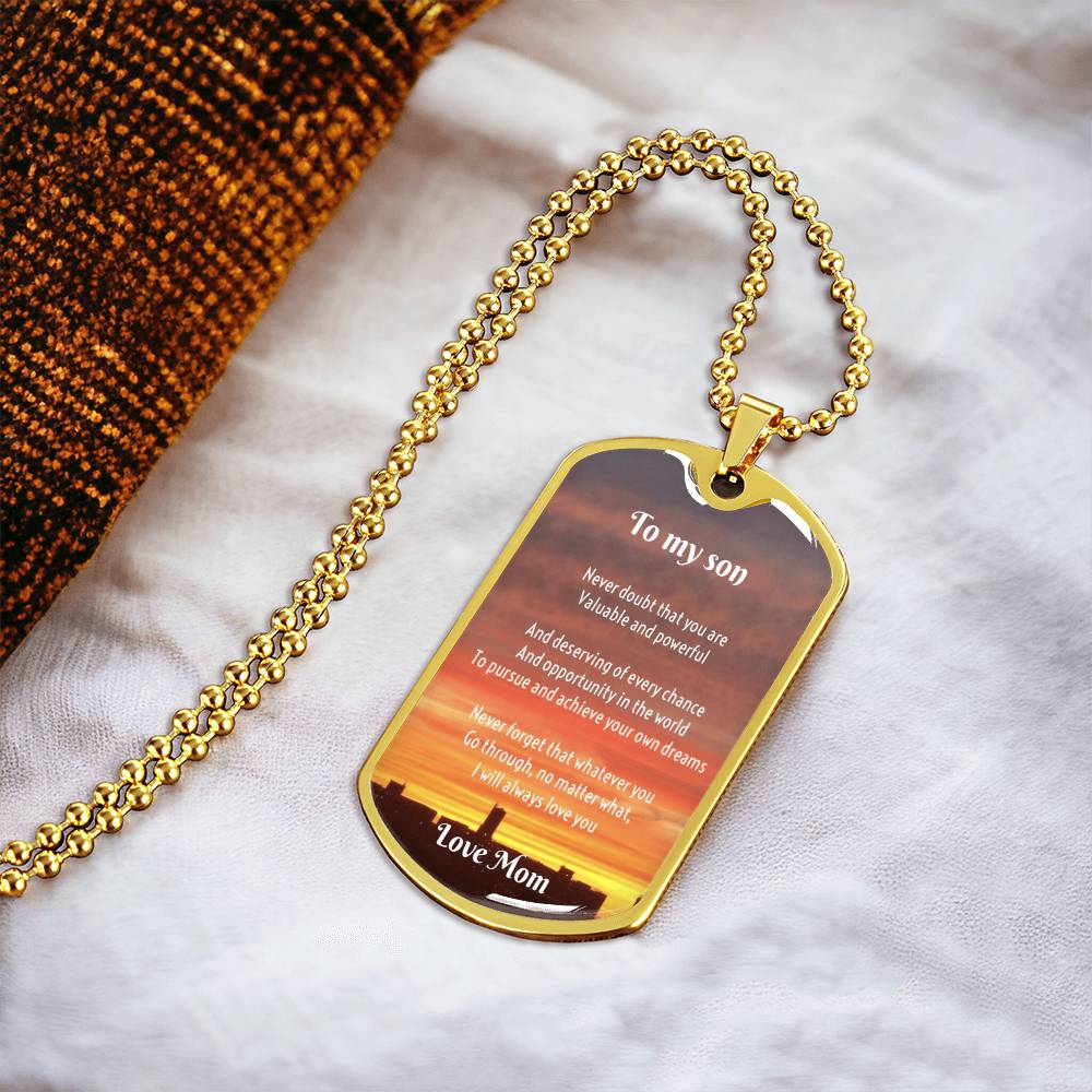 Best Gift For You Son! - Army Tag Necklace, Dog Tag Necklace