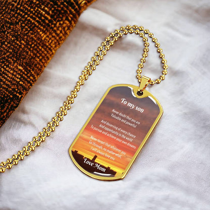 Best Gift For You Son! - Army Tag Necklace, Dog Tag Necklace