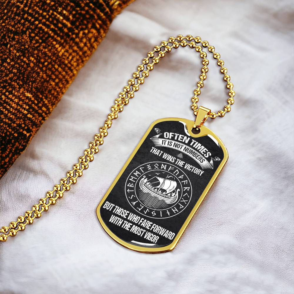 Viking Warrior Premium Dogtag - Army Tag Necklace, Dog Tag Necklace