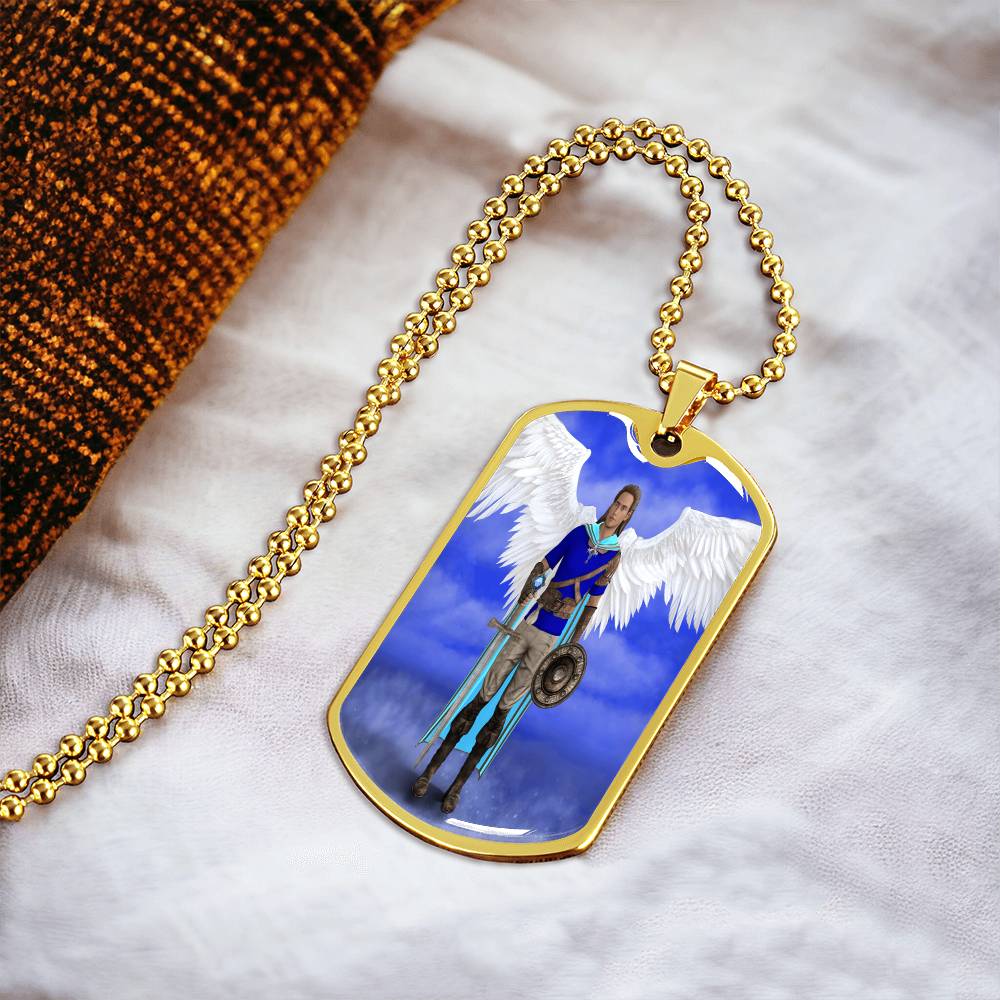Archangel Michael Dog Tag - Army Tag Necklace, Dog Tag Necklace