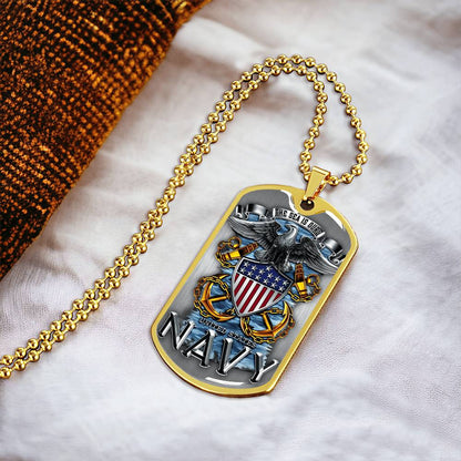Custom Navy Mom Necklace, I Raised My Hero, Military Mom, Us Navy Mom, Proud Navy Mom - Army Tag Necklace, Dog Tag Necklace