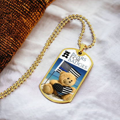 Bears For Badges - Army Tag Necklace, Dog Tag Necklace
