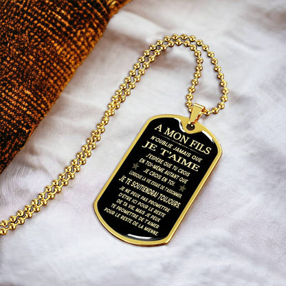A Mon Fils- Achetez Aujourd'hui Et Économisez - Army Tag Necklace, Dog Tag Necklace