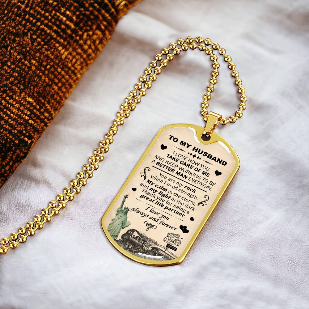 Gift For Husband - Take Care Of Me - Dog Tag - Army Tag Necklace, Dog Tag Necklace